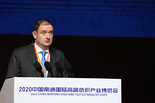 比利時必佳樂公司中國區銷售總監貝艾明發言